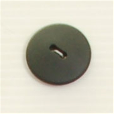 Bouton 2 trous (Plastique - Noir mat - 22 mm)