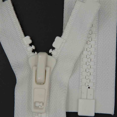 Zip 9 injecté séparable (Standard - 250 cm - Blanc)