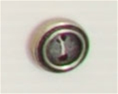 Bouton 2 trous (Métal - Argent vieilli cerclé - 12 mm)