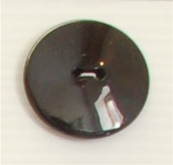 Bouton 2 trous (Plastique - Noir brillant - 31 mm)