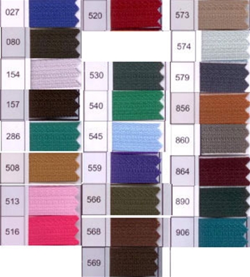 Zip 6 injecté séparable (Standard - 55 cm - Assortiment)