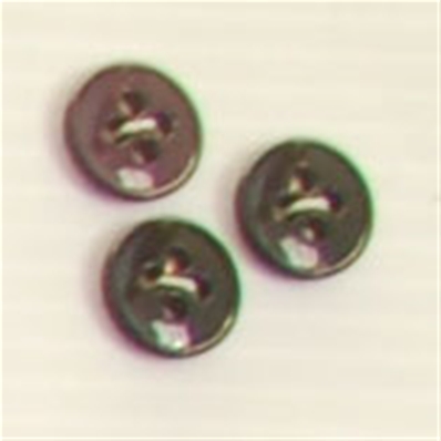 Bouton 4 trous (Plastique - 11 mm - Noir brillant)