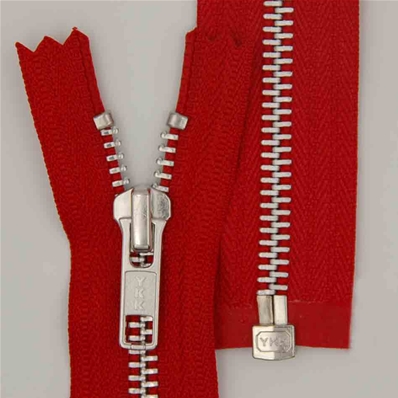 Zip 5 aluminium séparable (Standard - 45 cm - Rouge)