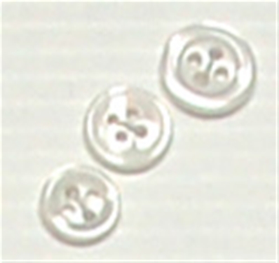 Bouton 4 trous (Plastique - 10 mm - Nacré)