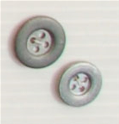 Bouton 4 trous (Acier - 14 mm - Zinc)