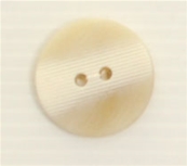 Bouton 2 trous (Plastique - Strié beige - 27 mm)