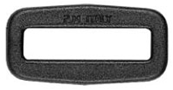 Boucle rectangle (40 mm - Plastique - Noir)