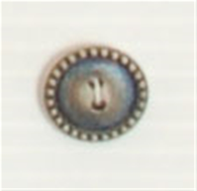 Bouton 2 trous (Métal - Argent - 12 mm)