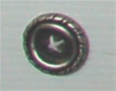 Bouton 4 trous (Acier - 22 mm - Argent)