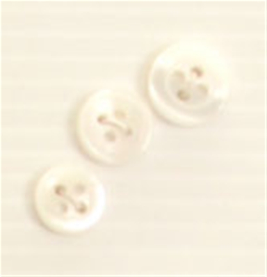 Bouton 4 trous (Plastique - 11 mm - Nacré)