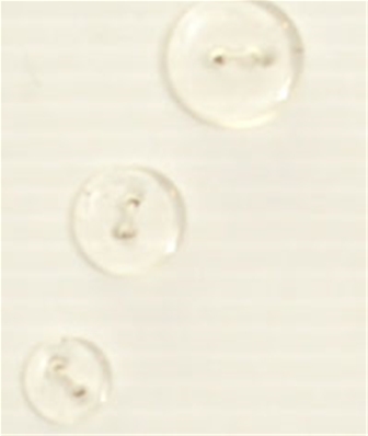 Bouton 2 trous (Plastique - Transparent - 10 mm)