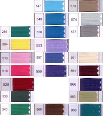 Zip 6 injecté séparable (Standard - 70 cm - Assortiment)