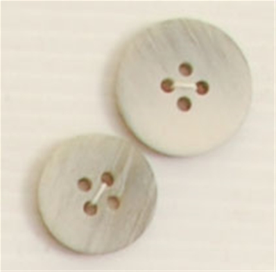 Bouton 4 trous (Plastique - 18 mm - Chiné gris clair)