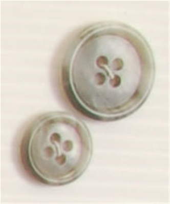 Bouton 4 trous (Plastique - 15 mm - Chiné gris)