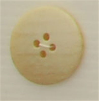 Bouton 4 trous (Plastique - 25 mm - Chiné beige clair)