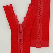 Zip 6 injecté séparable (Standard - 45 cm - Rouge)